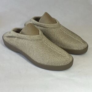 NEW Arcopedico Sz 43/10 Womens Tan Knit Mesh Slip On Loafers Sock Shoes Anatomic